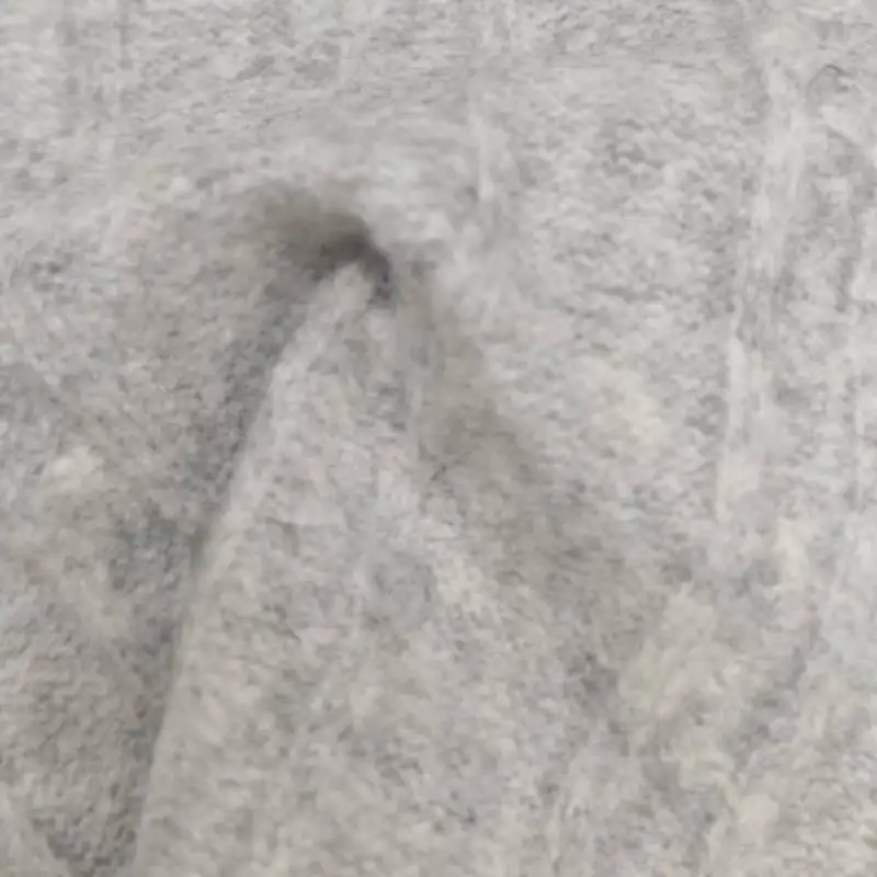 China Yarn for Open Cardigan (Sweater),Full-Zipper Cardigan (Sweater),Half-Zipper Cardigan (Sweater) Mossy Yarn Fancy Yarn Cotton Recycled Polyester Wool Spandex Gray color buy from China wholesaler bulk order at wholesale price free worldwide shipping Alibaba