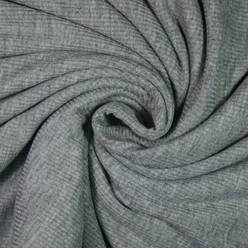 China Fabric for T-Shirt,Skirt,Dresses (Cardigan Open) (Sweater) Rib Knit Fabric Rayon Spandex grey color buy from China wholesaler bulk order at wholesale price free worldwide shipping Alibaba