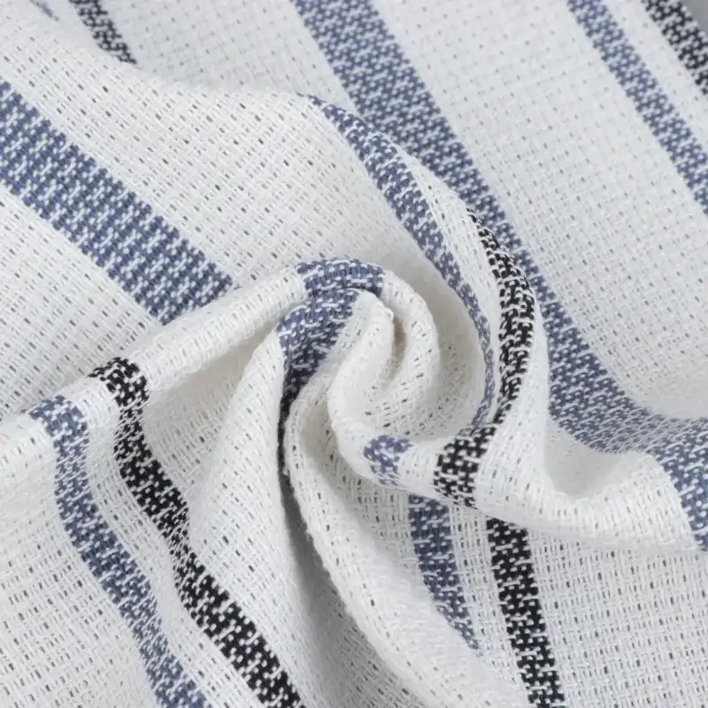 Bangladesh Fabric for Shirt Cotton Dobby Natural Woven Fabric BCI Cotton Polyester Viscose Blue Summer Simple Stripe color buy from Bangladesh wholesaler bulk order at wholesale price free worldwide shipping Alibaba