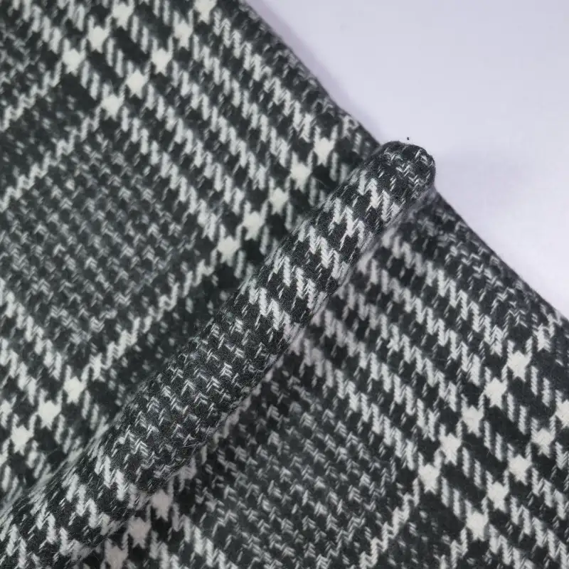 China Fabric for Pants,Blouse,Skirt,Overcoat Yarn Dyed Check Synthetic Woven Fabric Polyester Black color buy from China wholesaler bulk order at wholesale price free worldwide shipping Alibaba