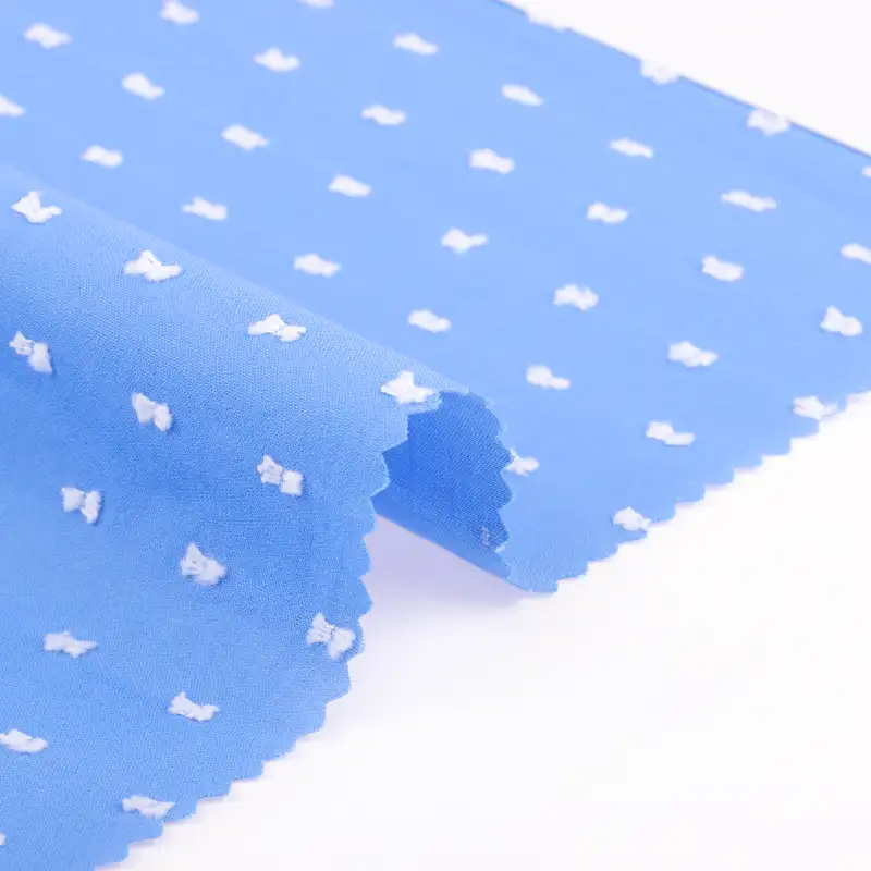 China Fabric for Shirt,Blouse,Skirt,Kids Short Sleeve Peter Pan Collar Pleated Dress Cotton Cut Flower Natural Woven Fabric Cotton BLUE color buy from China wholesaler bulk order at wholesale price free worldwide shipping Alibaba