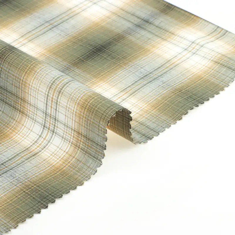 China Fabric for Shirt,Blouse,Skirt,Shorts Yarn Dyed Check Woven Blended Fabric Polyester Cotton check color buy from China wholesaler bulk order at wholesale price free worldwide shipping Alibaba