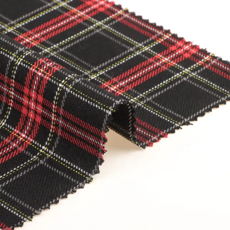 China Fabric for Shirt,Blouse,Skirt,Pleated Midi Skirt Polyester/Rayon Twill Woven Blended Fabric Polyester Rayon Check color buy from China wholesaler bulk order at wholesale price free worldwide shipping Alibaba