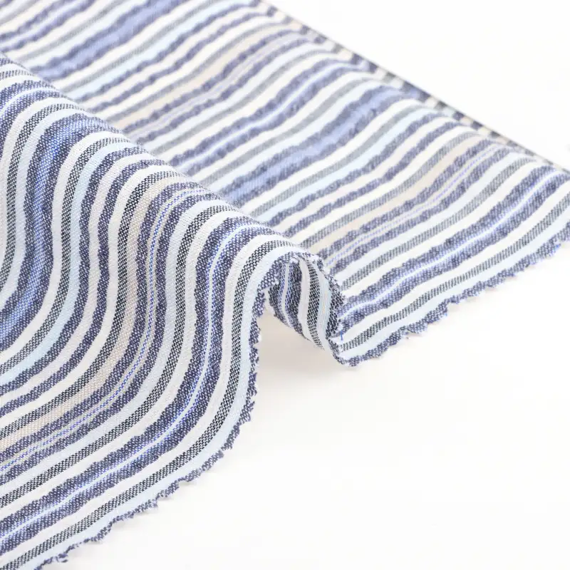 China Fabric for Shirt,Blouse,Skirt,Shorts Cotton Seersucker Natural Woven Fabric Cotton Stripe color buy from China wholesaler bulk order at wholesale price free worldwide shipping Alibaba