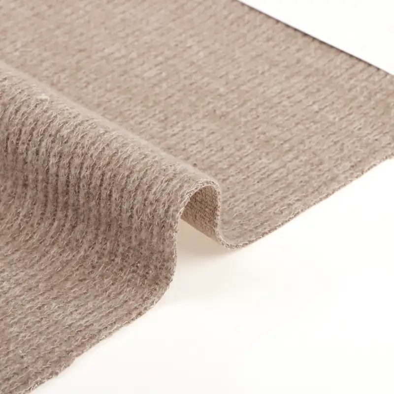 China Fabric for T-Shirt Hacci Knit Fabric Polyester Rayon Spandex Brown color buy from China wholesaler bulk order at wholesale price free worldwide shipping Alibaba