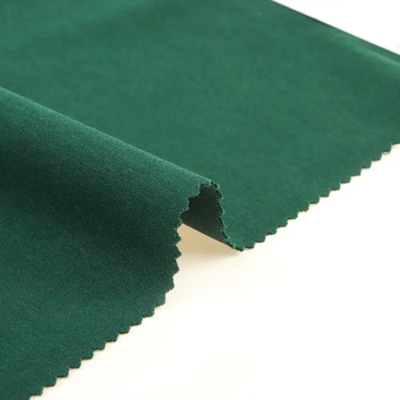 China Fabric for Yoga Clothes,Sweatshirt,Tracksuits Scuba Knit Fabric Polyester Cotton Spandex GREEN color buy from China wholesaler bulk order at wholesale price free worldwide shipping Alibaba