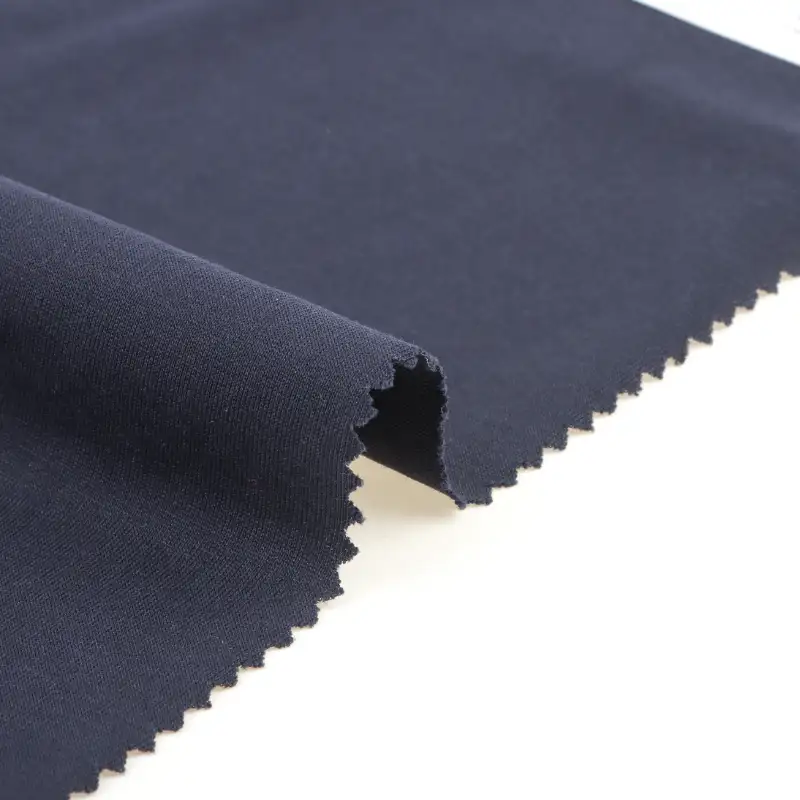 China Fabric for T-shirt (Sweater),Tracksuits Single Jersey Knit Fabric Cotton Nylon Navy color buy from China wholesaler bulk order at wholesale price free worldwide shipping Alibaba