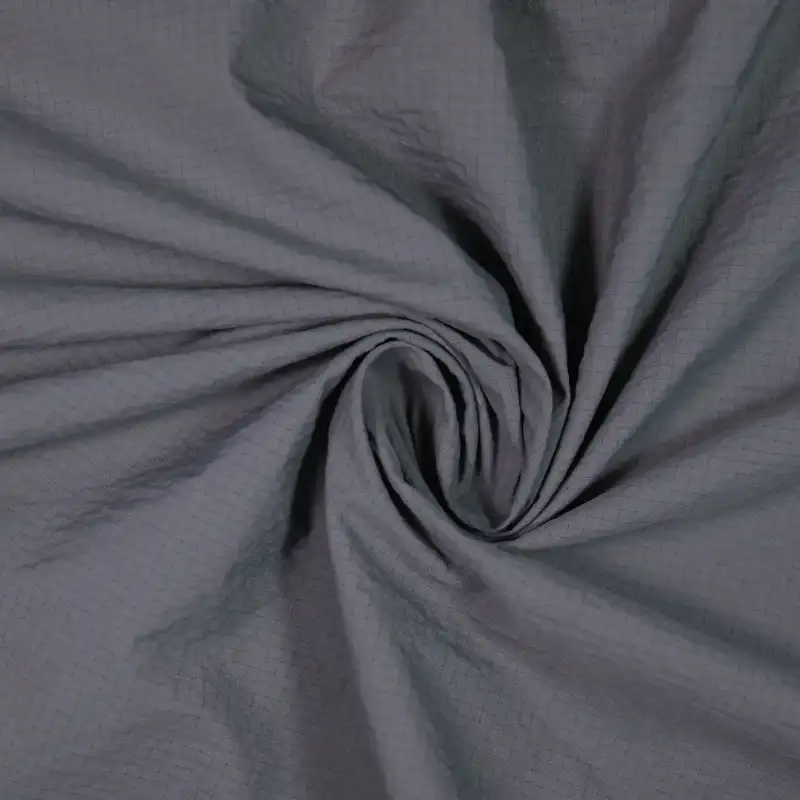 China Fabric for Blouse,Skirt,Down Jacket,Kids Stand Collar Down Jacket Nylon Taffeta Synthetic Woven Fabric Nylon grey color buy from China wholesaler bulk order at wholesale price free worldwide shipping Alibaba