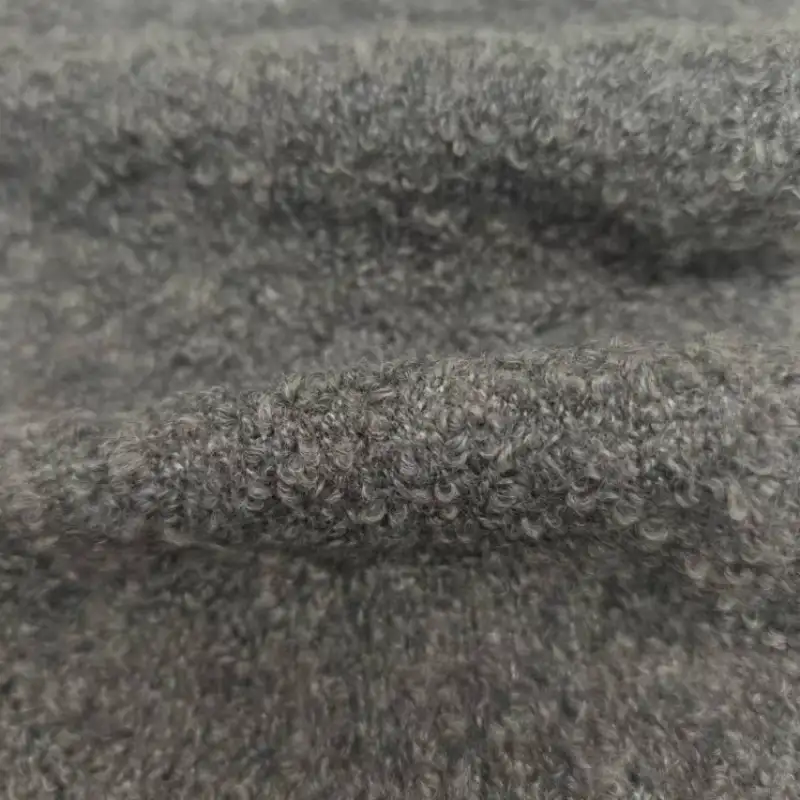 China Yarn for Full-Zipper Cardigan (Sweater),Half-Zipper Cardigan (Sweater),Shirt Long Sleeve Button (Sweater) Boucle Yarn Fancy Yarn Recycled Polyester Polyester Wool Spandex Gray color buy from China wholesaler bulk order at wholesale price free worldwide shipping Alibaba