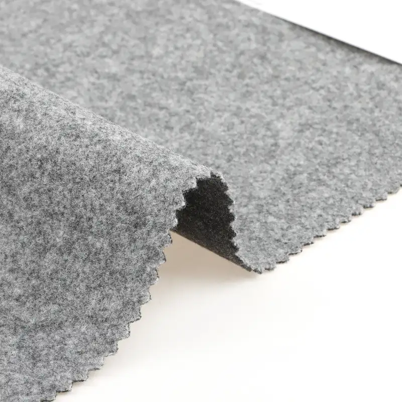 China Fabric for Skirt,Overcoat,Waist coat,Wide Leg Trousers Melton Woolen Polyester Grey color buy from China wholesaler bulk order at wholesale price free worldwide shipping Alibaba