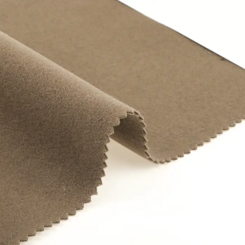 China Fabric for Skirt,Padded Jacket,Overcoat,Waist coat,Double-Breasted Coat Woolen Cut Velvet Woolen Polyester Rayon Spandex Camel color buy from China wholesaler bulk order at wholesale price free worldwide shipping Alibaba