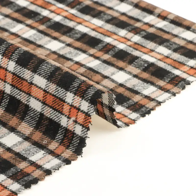 China Fabric for Shirt,Blouse,Skirt,Kids Short Sleeve Peter Pan Collar Pleated Dress Cotton YD Flannel Natural Woven Fabric Cotton Check color buy from China wholesaler bulk order at wholesale price free worldwide shipping Alibaba