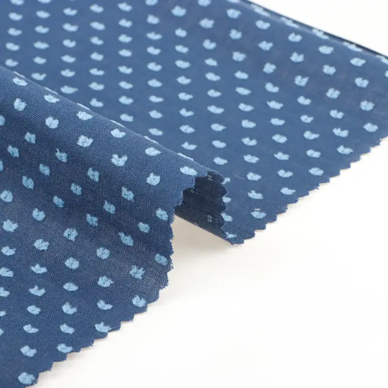 China Fabric for Shirt,Blouse,Skirt,Kids Peter Pan Collar Dress Cotton Cut Flower Natural Woven Fabric Cotton Navy color buy from China wholesaler bulk order at wholesale price free worldwide shipping Alibaba