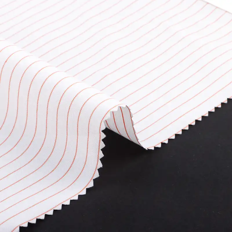 China Fabric for Shirt,Blouse,Skirt,Shorts TC Poplin Woven Blended Fabric Cotton Polyester Stripe color buy from China wholesaler bulk order at wholesale price free worldwide shipping Alibaba