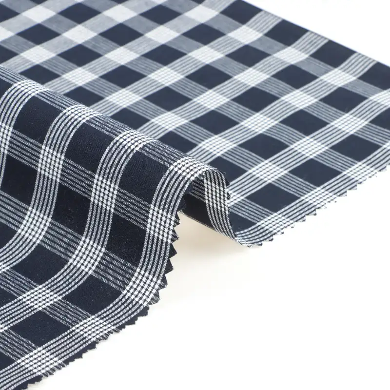 China Fabric for Shirt,Blouse,Skirt,Shorts,Kids Short Sleeve Peter Pan Collar Pleated Dress Yarn Dyed Check Natural Woven Fabric Cotton Check color buy from China wholesaler bulk order at wholesale price free worldwide shipping Alibaba