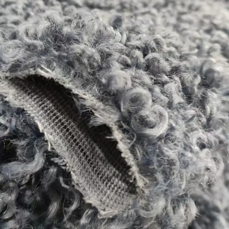 China Fabric for Jackets,Hoodie,Overcoat Teddy Knit Fabric Polyester blue color buy from China wholesaler bulk order at wholesale price free worldwide shipping Alibaba