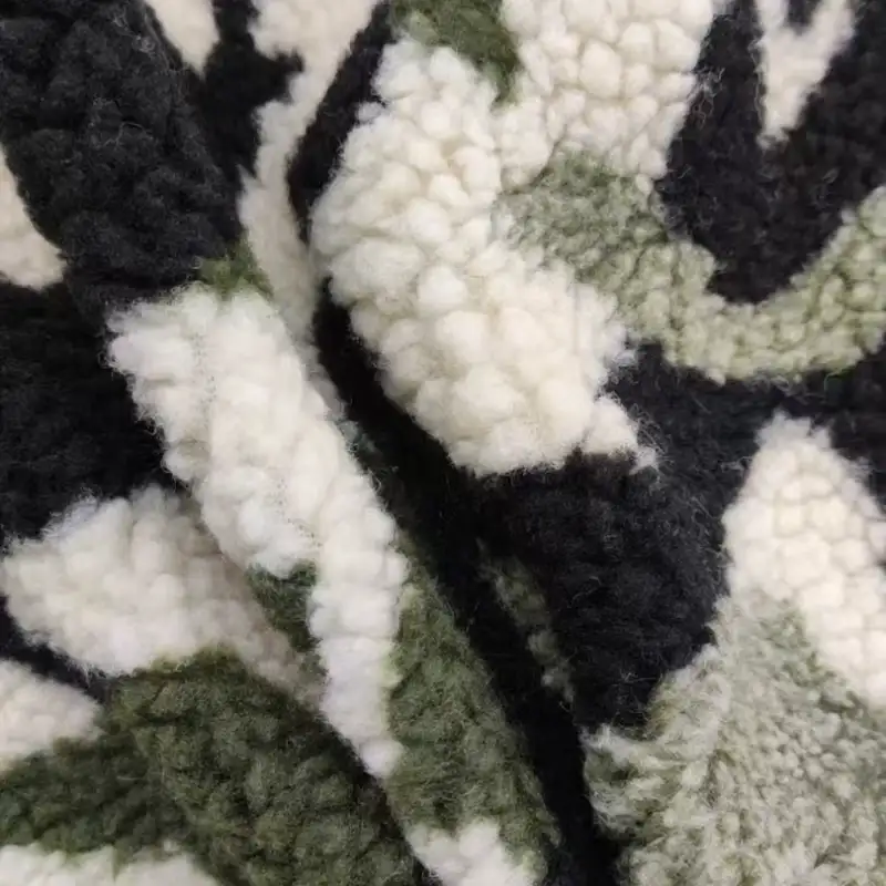 China Fabric for Jackets,Hoodie,Padded Jacket,Overcoat Sherpa Knit Fabric Polyester green color buy from China wholesaler bulk order at wholesale price free worldwide shipping Alibaba