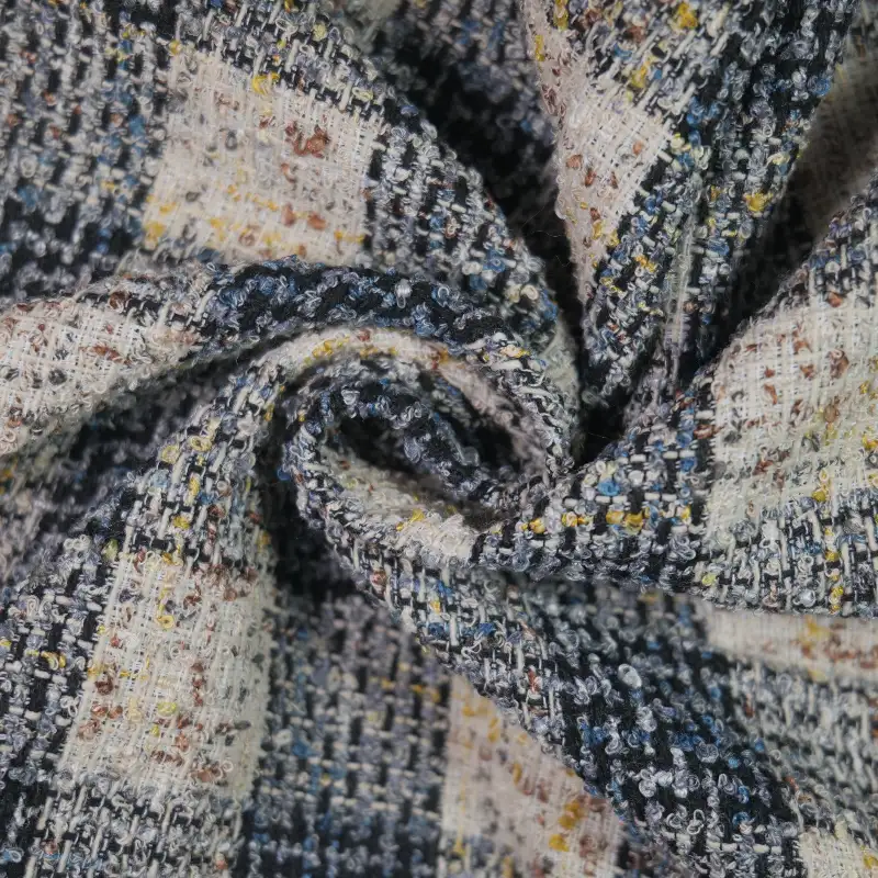 China Fabric for Jackets,Blazer,Skirt,Overcoat Chanel-Style Fabric Woolen Polyester black white color buy from China wholesaler bulk order at wholesale price free worldwide shipping Alibaba