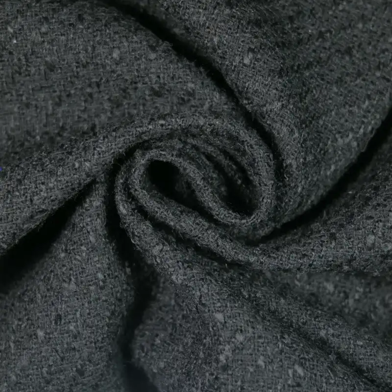 China Fabric for Jackets,Blazer,Skirt Chanel-Style Fabric Woolen Polyester black color buy from China wholesaler bulk order at wholesale price free worldwide shipping Alibaba
