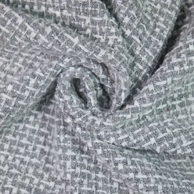 China Fabric for Jackets,Blazer,Overcoat Chanel-Style Fabric Woolen Polyester Wool grey color buy from China wholesaler bulk order at wholesale price free worldwide shipping Alibaba