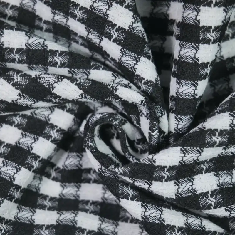 China Fabric for Jackets,Blazer,Skirt,Overcoat Chanel-Style Fabric Woolen Polyester BLACK color buy from China wholesaler bulk order at wholesale price free worldwide shipping Alibaba