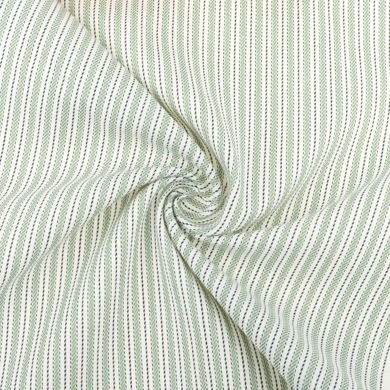 China Fabric for Shirt,Blouse,Skirt,Shorts Yarn Dyed Stripe Natural Woven Fabric Cotton Lurex stripe color buy from China wholesaler bulk order at wholesale price free worldwide shipping Alibaba