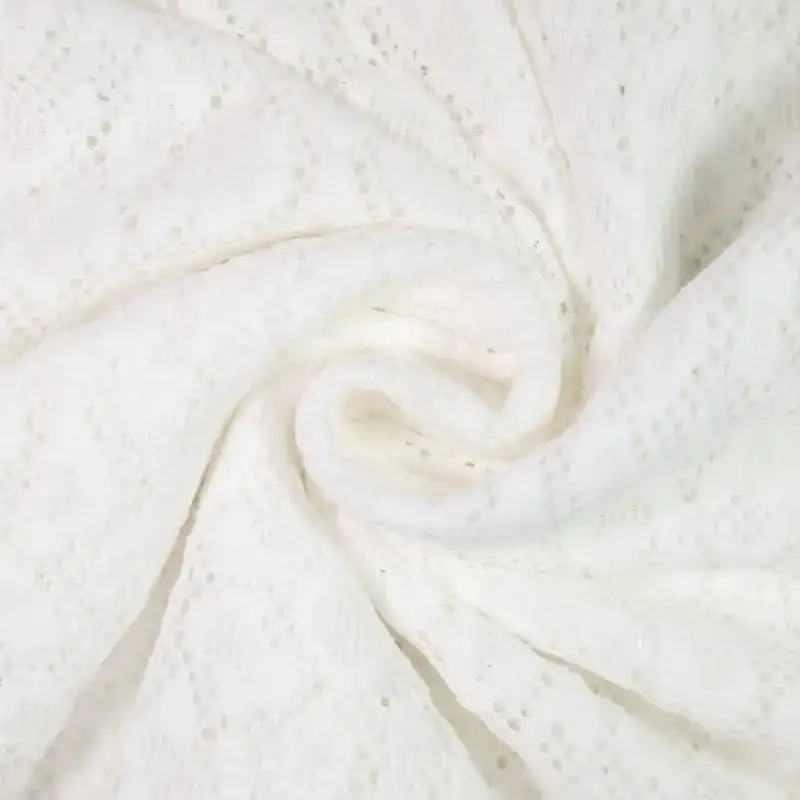 China Fabric for Shirt,Skirt,Bow Tie Short Sleeve Dress,Gathered Wrap Mini Dress Lace Knit Fabric Polyester Spandex white color buy from China wholesaler bulk order at wholesale price free worldwide shipping Alibaba