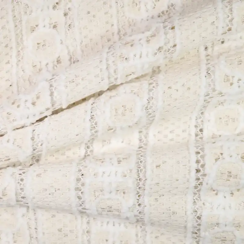 China Fabric for Shirt,Skirt,Sleeveless Puffy Mini Dress Lace Knit Fabric Polyester Cotton white color buy from China wholesaler bulk order at wholesale price free worldwide shipping Alibaba