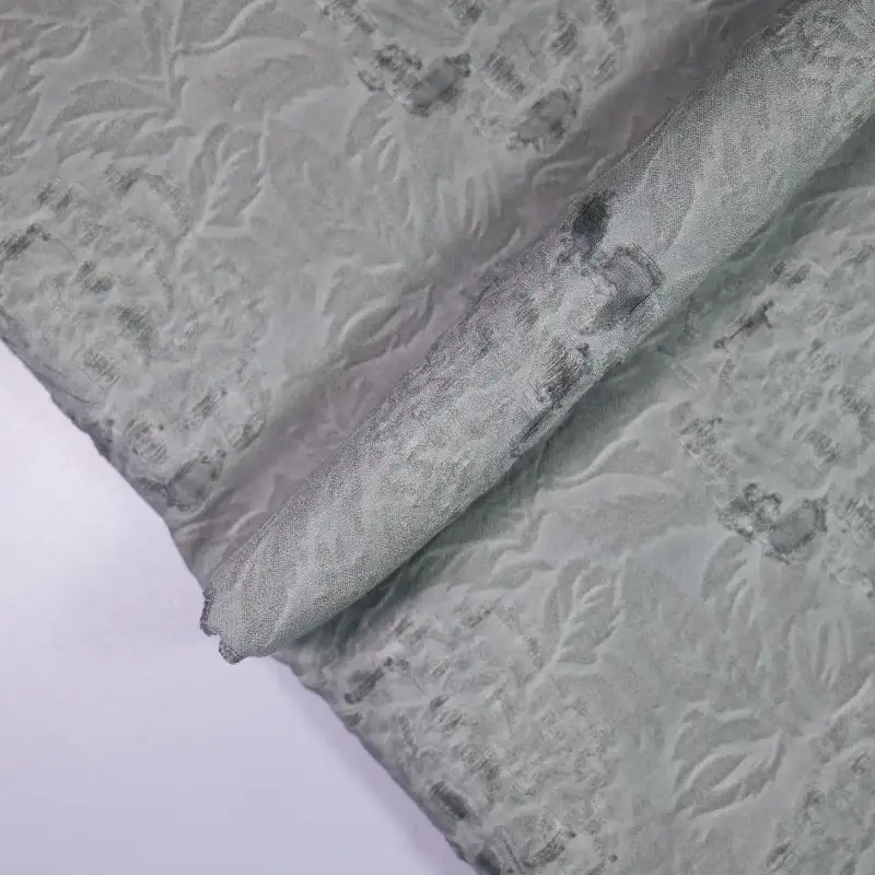 China Fabric for Shirt,Skirt,Backless Beach Dress,Puffball Strappy Dress Jacquard Woven Blended Fabric Rayon Nylon grey color buy from China wholesaler bulk order at wholesale price free worldwide shipping Alibaba