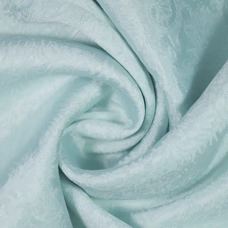 China Fabric for Shirt,Skirt,Backless Beach Dress,Bow Tie Short Sleeve Dress Jacquard Woven Blended Fabric Viscose Nylon blue color buy from China wholesaler bulk order at wholesale price free worldwide shipping Alibaba