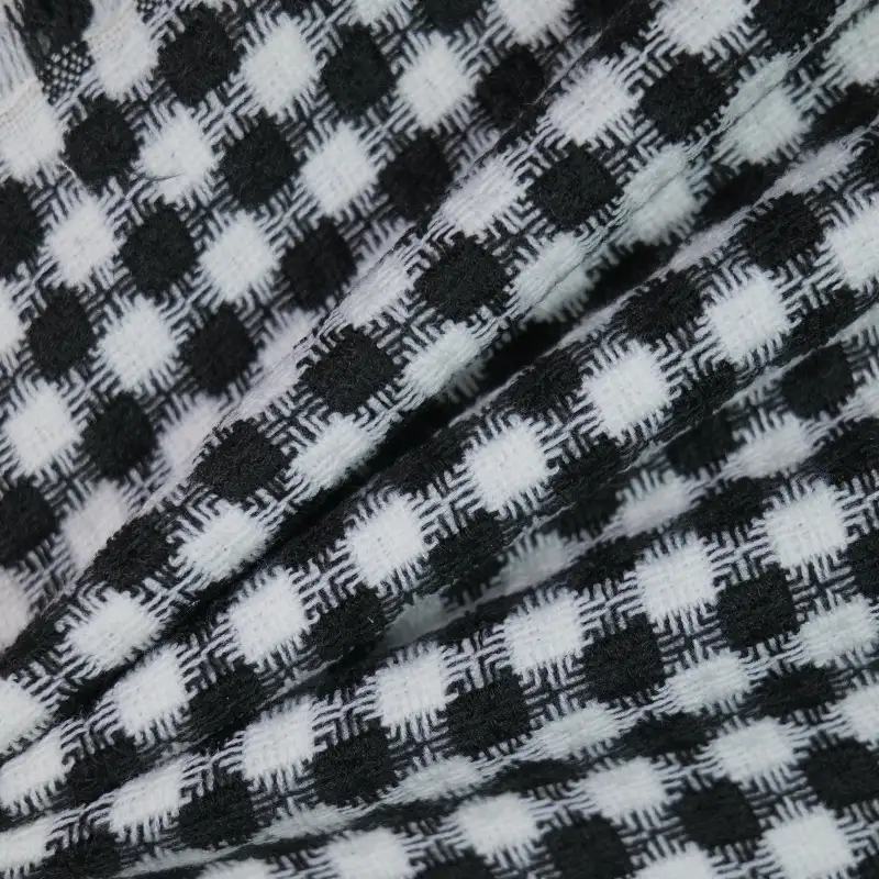 China Fabric for Blazer,Overcoat,Open Waistcoat Chanel-Style Fabric Woolen Acrylic black-white color buy from China wholesaler bulk order at wholesale price free worldwide shipping Alibaba