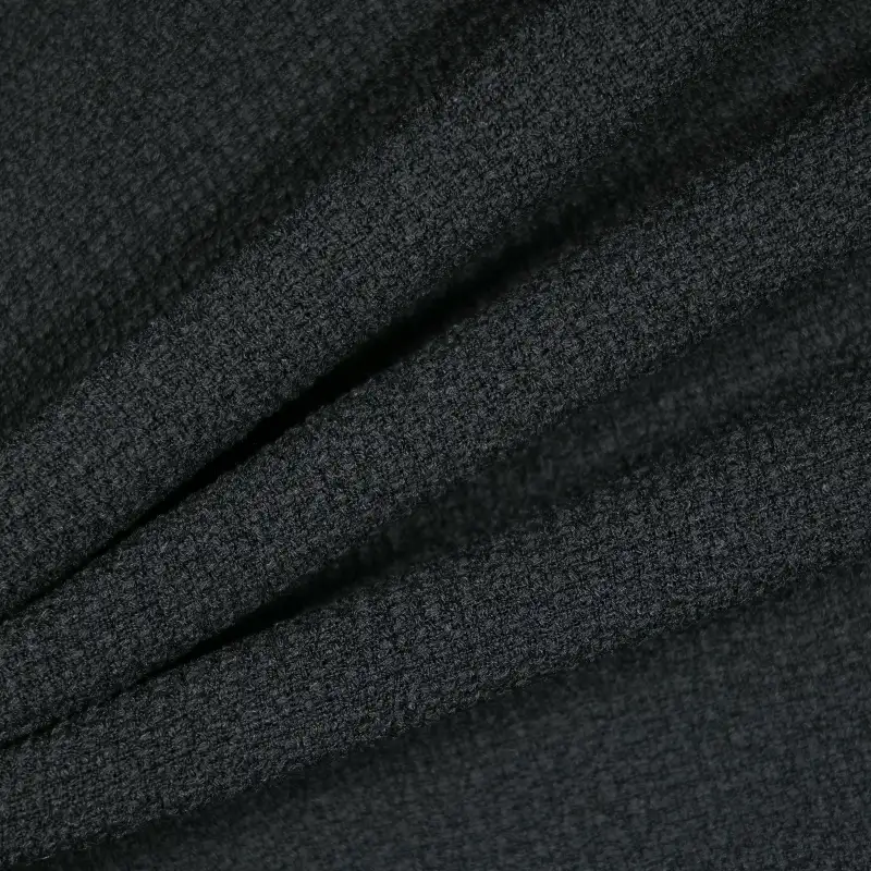 China Fabric for T-Shirt,Blouse,Hoodie Chanel-Style Fabric Woolen Polyester Spandex black color buy from China wholesaler bulk order at wholesale price free worldwide shipping Alibaba