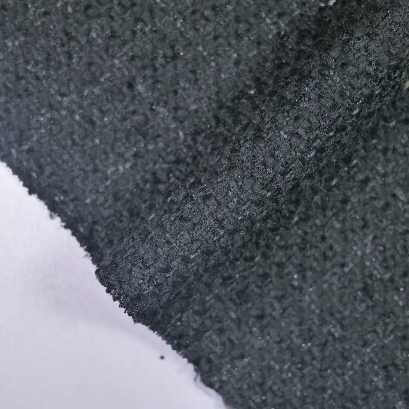 China Fabric for Jackets,Blazer,Trench Coat Woolen Tweed Woolen Chemical Fiber Wool BLACK color buy from China wholesaler bulk order at wholesale price free worldwide shipping Alibaba