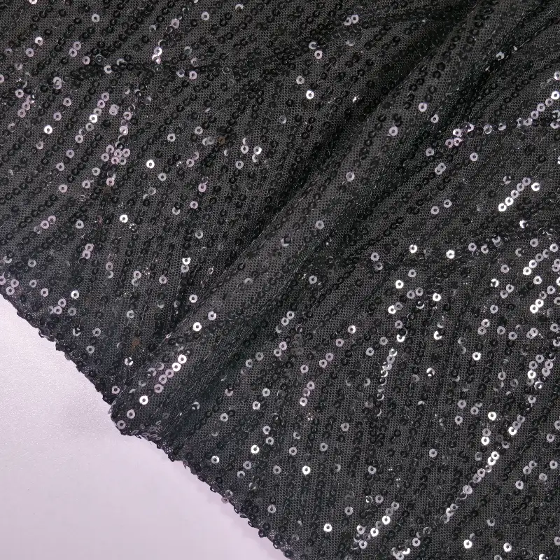China Fabric for Shirt,Skirt Mesh Knit Fabric Polyester Spandex black color buy from China wholesaler bulk order at wholesale price free worldwide shipping Alibaba