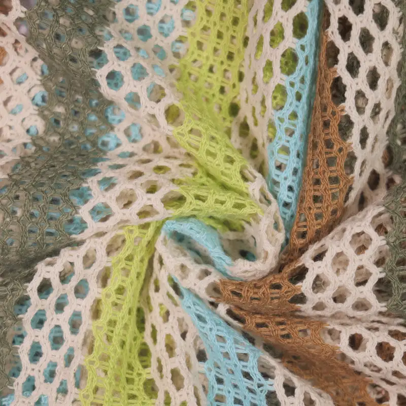 China Fabric for Shirt,Skirt Mesh Knit Fabric Cotton Polyester Green color buy from China wholesaler bulk order at wholesale price free worldwide shipping Alibaba