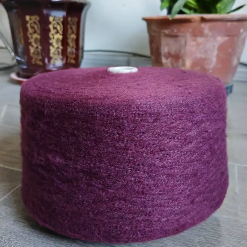 China Yarn for Men’s Vest (Sweater),Half-Zipper Cardigan (Sweater) Air Spun Yarn Fancy Yarn Recycled Polyester Polyester Nylon Acrylic Wool purple color buy from China wholesaler bulk order at wholesale price free worldwide shipping Alibaba