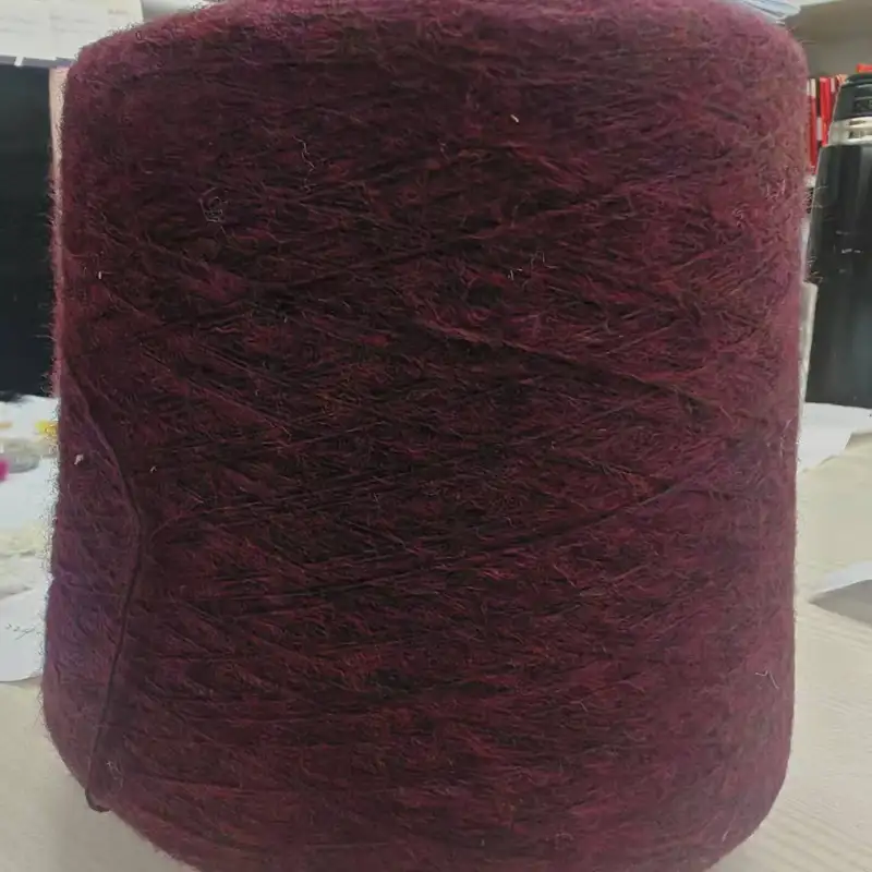 China Yarn for Open Cardigan (Sweater),Full-Zipper Cardigan (Sweater),Half-Zipper Cardigan (Sweater) Air Spun Yarn Fancy Yarn Recycled Polyester Polyester Nylon RWS Wool wine red color buy from China wholesaler bulk order at wholesale price free worldwide shipping Alibaba
