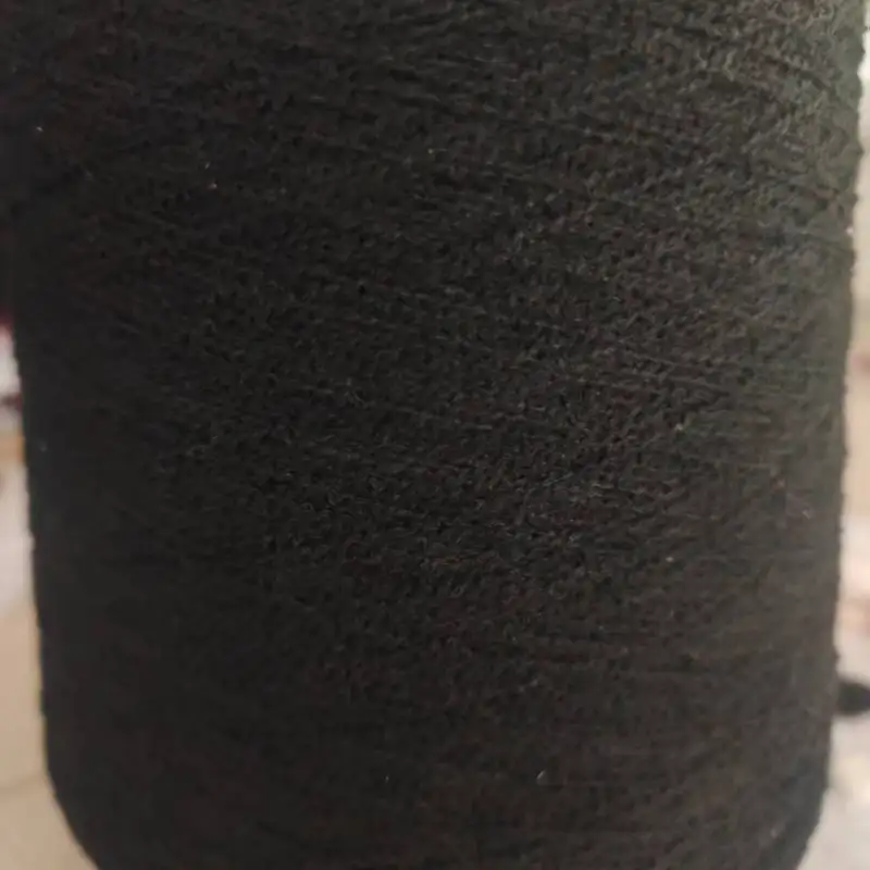 China Yarn for Open Cardigan (Sweater),Full-Zipper Cardigan (Sweater),Half-Zipper Cardigan (Sweater) Flat Tape Yarn Fancy Yarn Recycled Polyester Cotton Polyester BLACK color buy from China wholesaler bulk order at wholesale price free worldwide shipping Alibaba