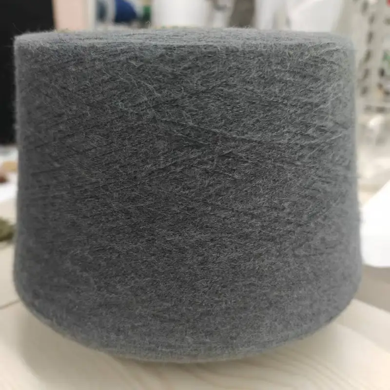 China Yarn for Open Cardigan (Sweater),Full-Zipper Cardigan (Sweater),Half-Zipper Cardigan (Sweater) Mossy Yarn Fancy Yarn Recycled Polyester Polyester Wool Acrylic Spandex Gray color buy from China wholesaler bulk order at wholesale price free worldwide shipping Alibaba