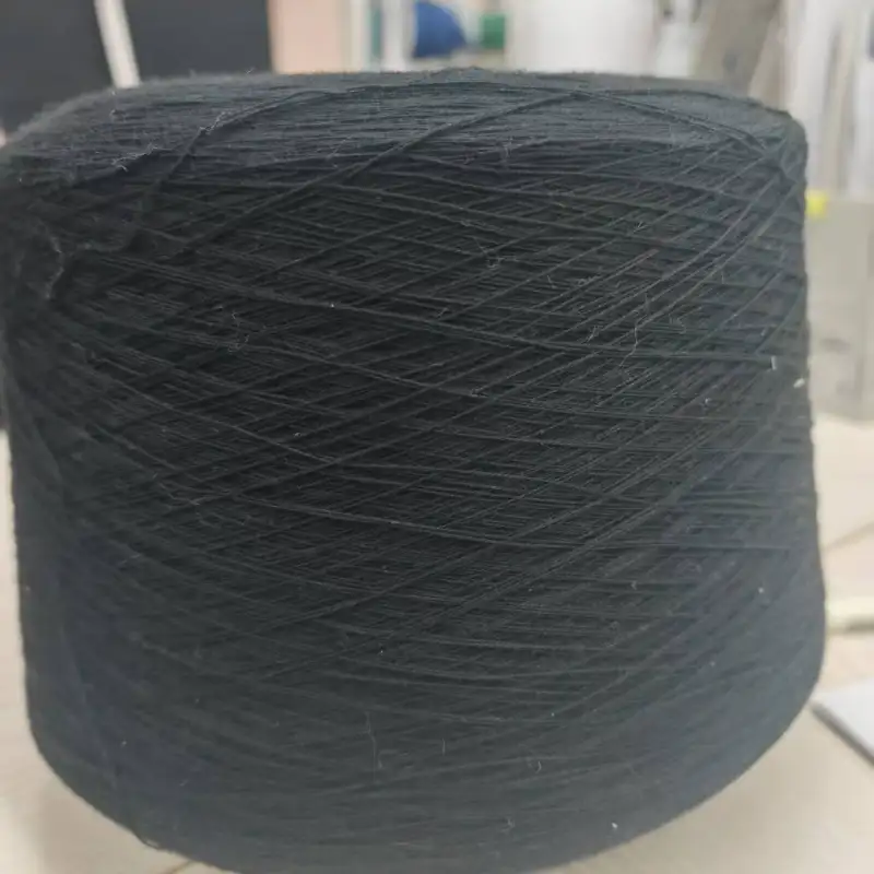 China Yarn for Open Cardigan (Sweater),Full-Zipper Cardigan (Sweater),Half-Zipper Cardigan (Sweater) Ring Spun Regular Yarn Cotton Acrylic black color buy from China wholesaler bulk order at wholesale price free worldwide shipping Alibaba