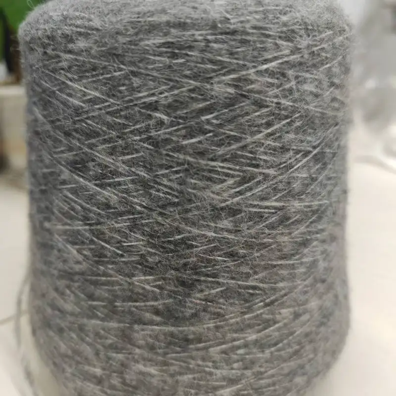 China Yarn for Open Cardigan (Sweater),Full-Zipper Cardigan (Sweater),Half-Zipper Cardigan (Sweater) Air Spun Yarn Fancy Yarn Recycled Polyester Recycled Nylon Recycled Acrylic RWS Wool Gray color buy from China wholesaler bulk order at wholesale price free worldwide shipping Alibaba
