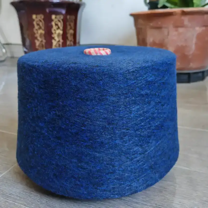 China Yarn for Ladies Vest (Sweater),Men’s Vest (Sweater) Mossy Yarn Fancy Yarn Recycled Polyester Polyester Blue color buy from China wholesaler bulk order at wholesale price free worldwide shipping Alibaba