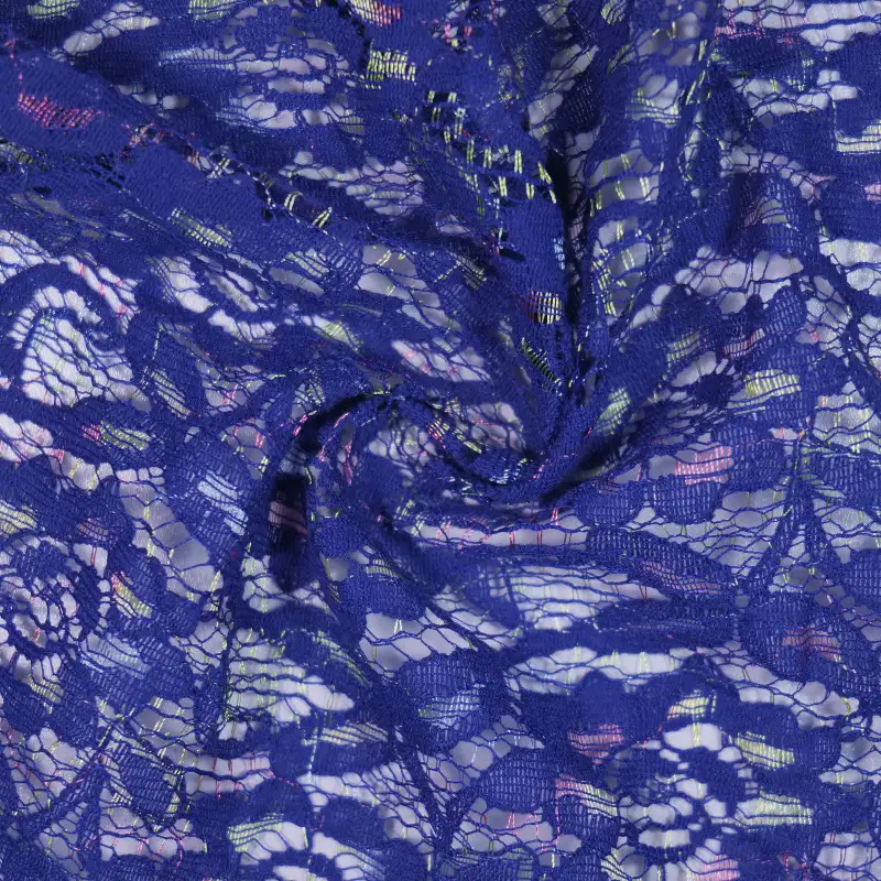 China Fabric for Backless Beach Dress,Kids Lace Trim Dress,Ladies Pleated Lace Shorts Lace Knit Fabric Polyester BLUE color buy from China wholesaler bulk order at wholesale price free worldwide shipping Alibaba