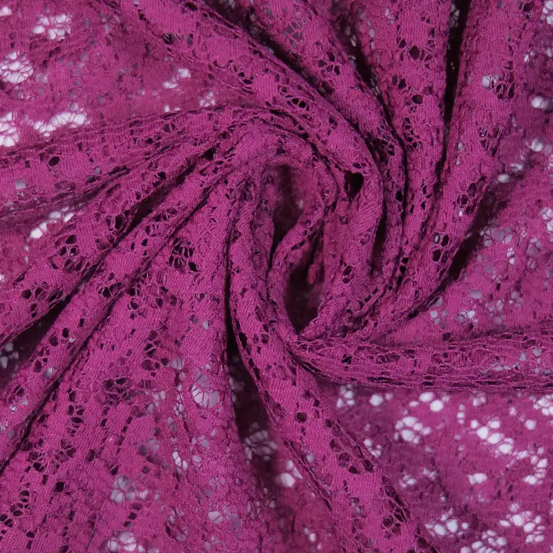 China Fabric for Backless Beach Dress,Kids Lace Trim Dress,Ladies Pleated Lace Shorts Lace Knit Fabric Polyester purple color buy from China wholesaler bulk order at wholesale price free worldwide shipping Alibaba
