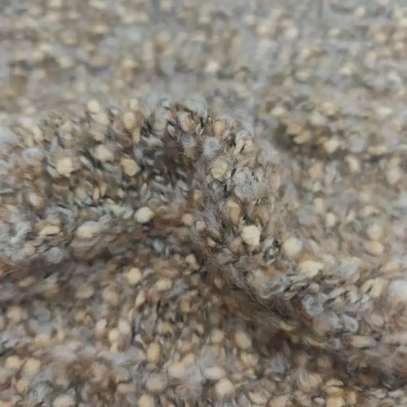 China Yarn for Open Cardigan (Sweater),Full-Zipper Cardigan (Sweater),Half-Zipper Cardigan (Sweater) Boucle Yarn Fancy Yarn Polyester Acrylic Wool yellowish-brown color buy from China wholesaler bulk order at wholesale price free worldwide shipping Alibaba