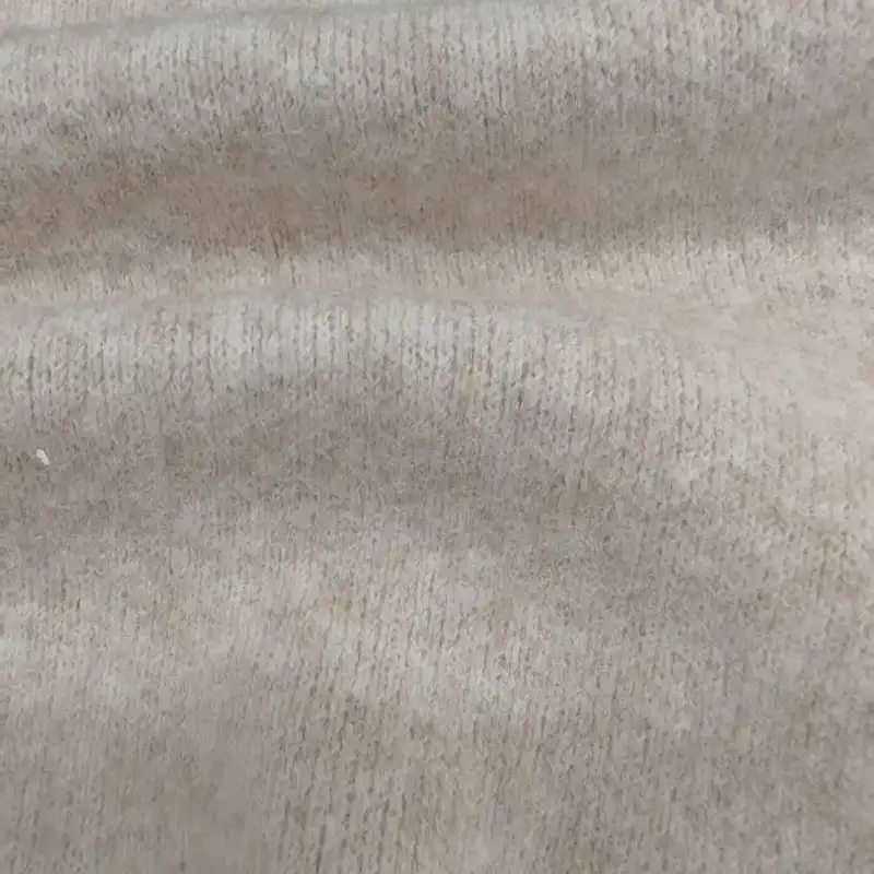 China Yarn for Open Cardigan (Sweater),Half-Zipper Cardigan (Sweater),Crew Neck Pullover (Sweater),Crop Top Pullover (Sweater) Mossy Yarn Fancy Yarn Recycled Polyester Polyester Acrylic Nylon Wool Spandex light tan color buy from China wholesaler bulk order at wholesale price free worldwide shipping Alibaba