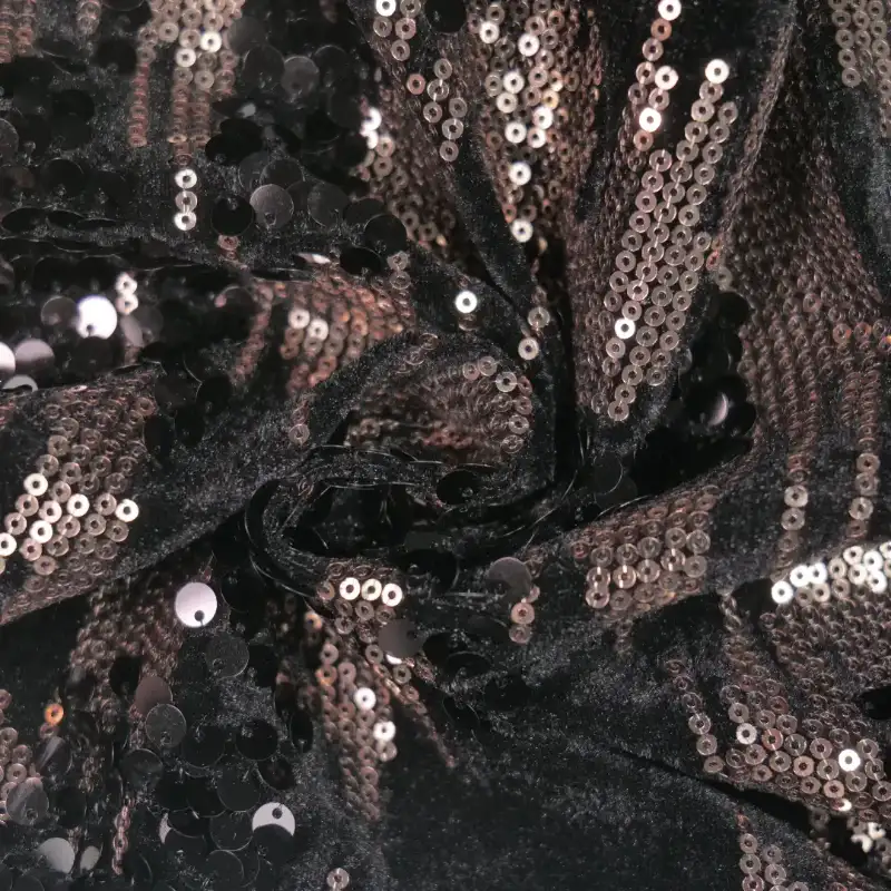 China Fabric for Skirt,Puff Sleeve Ruched Dress,Ruffled Mini Skirt Mesh Knit Fabric Polyester Spandex black color buy from China wholesaler bulk order at wholesale price free worldwide shipping Alibaba