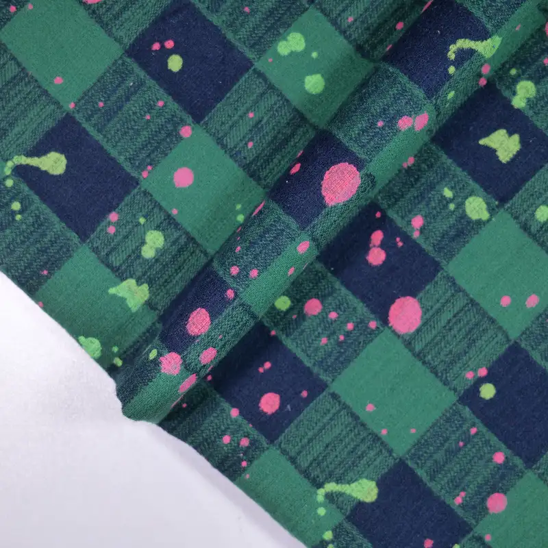 China Fabric for Shirt,Jackets,Long Sleeve Base Layer Top Yarn Dyed Check Natural Woven Fabric Cotton dark green color buy from China wholesaler bulk order at wholesale price free worldwide shipping Alibaba
