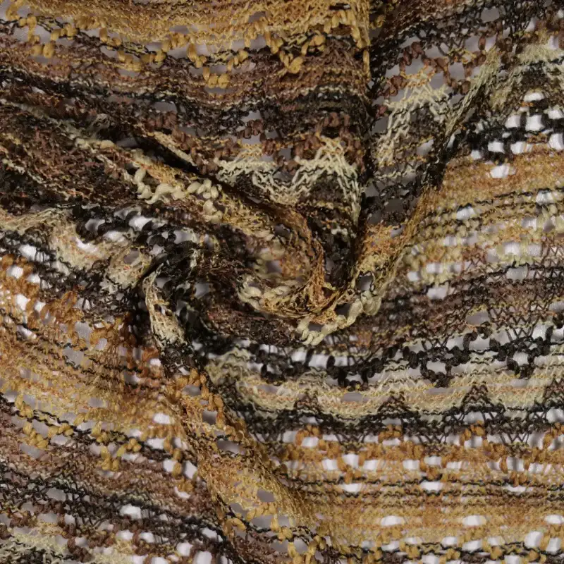 China Fabric for Shirt,Skirt Mesh Knit Fabric Polyester Cotton brown color buy from China wholesaler bulk order at wholesale price free worldwide shipping Alibaba