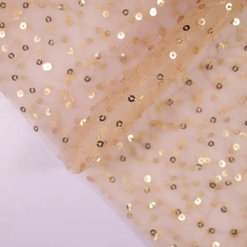 China Fabric for Shirt,Tank Top,Skirt Mesh Knit Fabric Polyester beige color buy from China wholesaler bulk order at wholesale price free worldwide shipping Alibaba